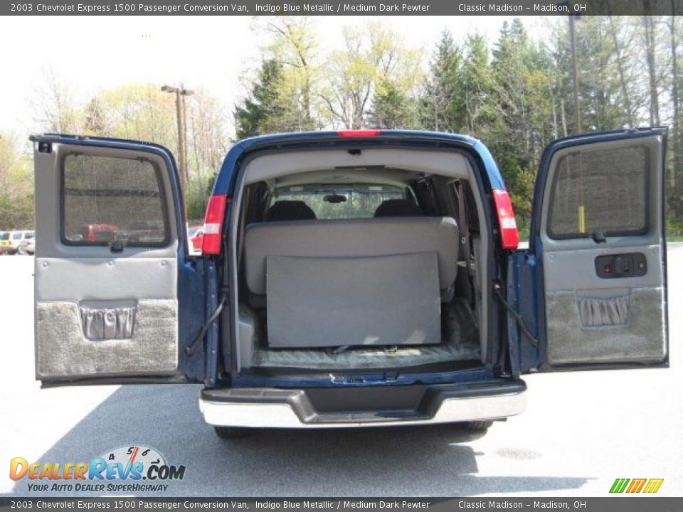 2003 Chevrolet Express 1500 Passenger Conversion Van Indigo Blue Metallic / Medium Dark Pewter Photo #33