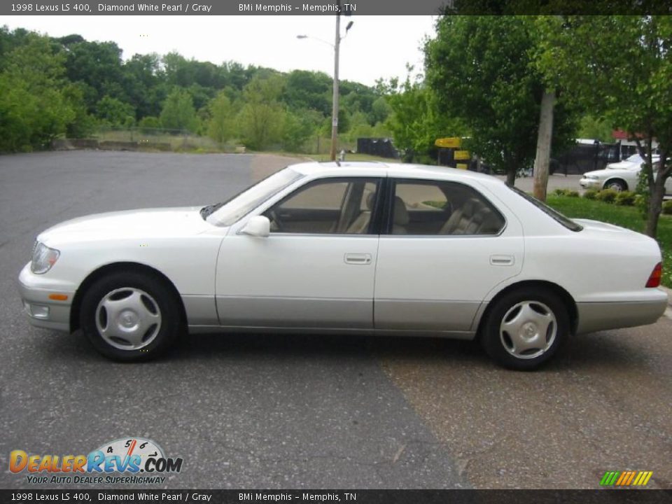 1998 Lexus LS 400 Diamond White Pearl / Gray Photo #2