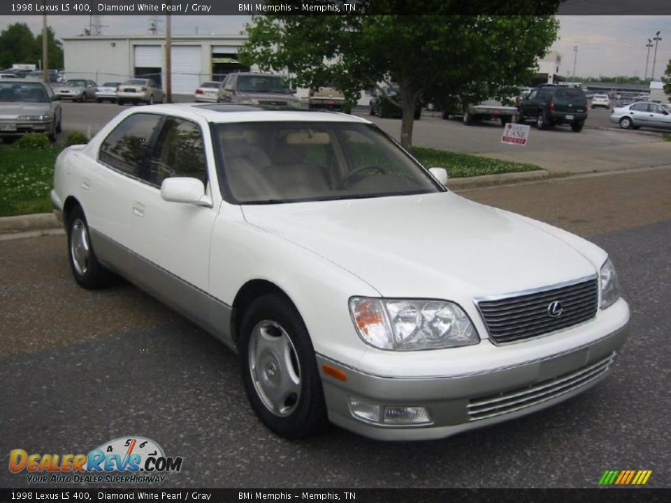 1998 Lexus LS 400 Diamond White Pearl / Gray Photo #7