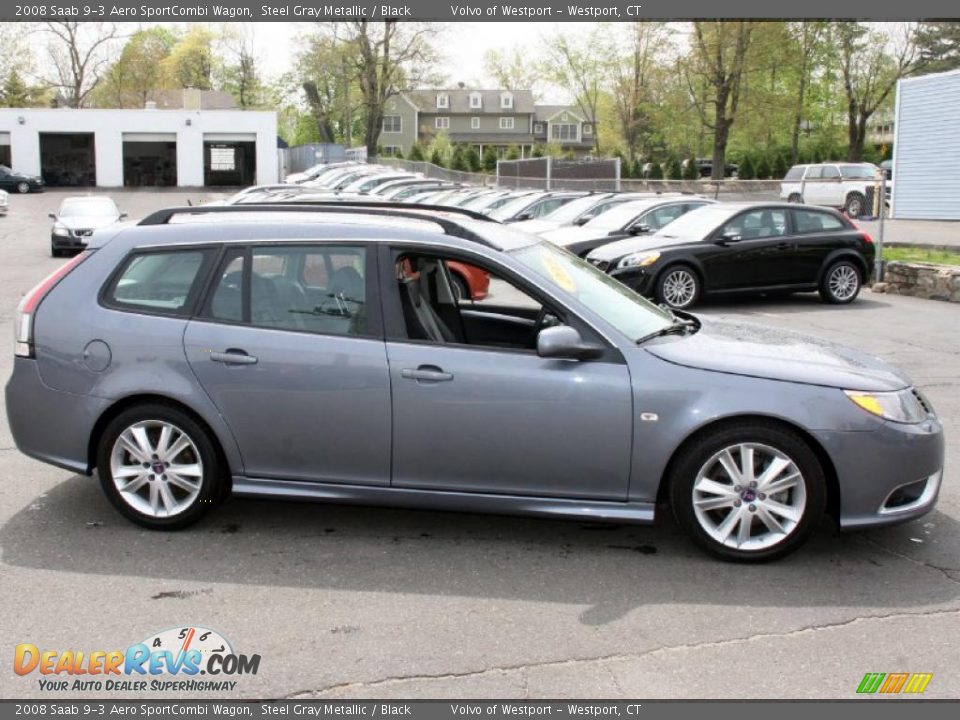 2008 Saab 9-3 Aero SportCombi Wagon Steel Gray Metallic / Black Photo #4