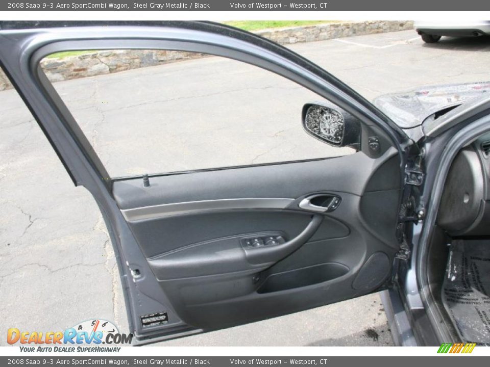 2008 Saab 9-3 Aero SportCombi Wagon Steel Gray Metallic / Black Photo #12