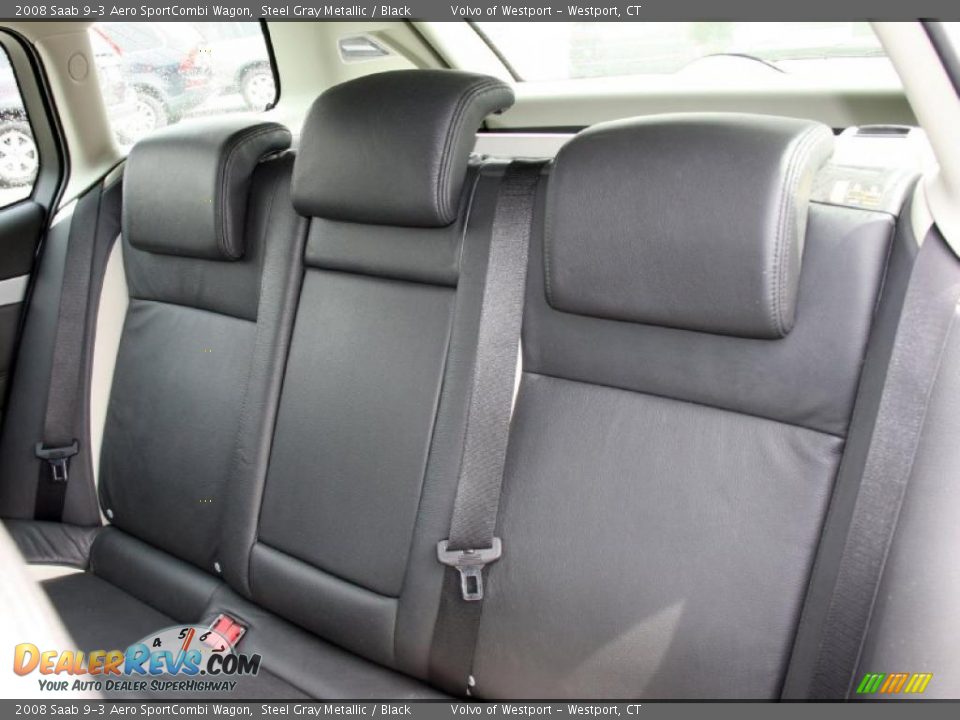 2008 Saab 9-3 Aero SportCombi Wagon Steel Gray Metallic / Black Photo #13