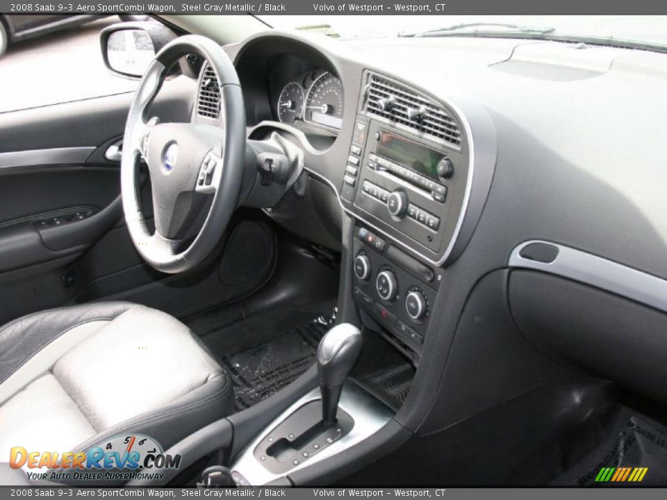 2008 Saab 9-3 Aero SportCombi Wagon Steel Gray Metallic / Black Photo #14