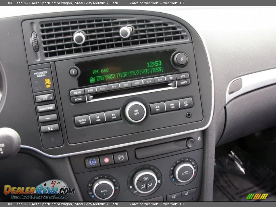 2008 Saab 9-3 Aero SportCombi Wagon Steel Gray Metallic / Black Photo #17