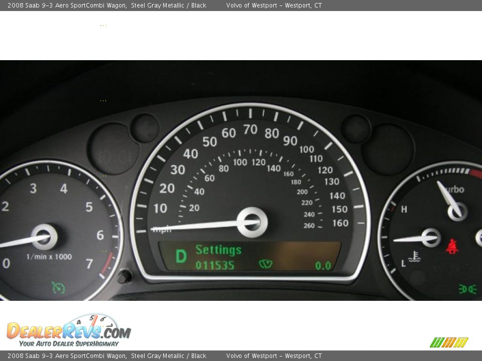 2008 Saab 9-3 Aero SportCombi Wagon Steel Gray Metallic / Black Photo #18