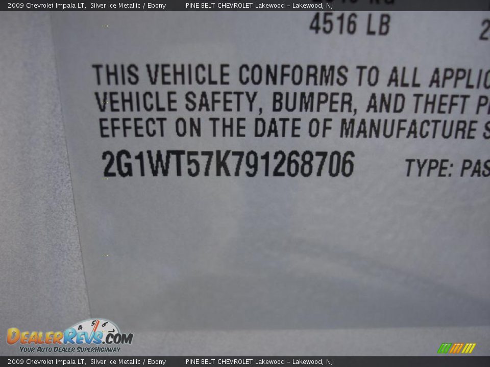 2009 Chevrolet Impala LT Silver Ice Metallic / Ebony Photo #15