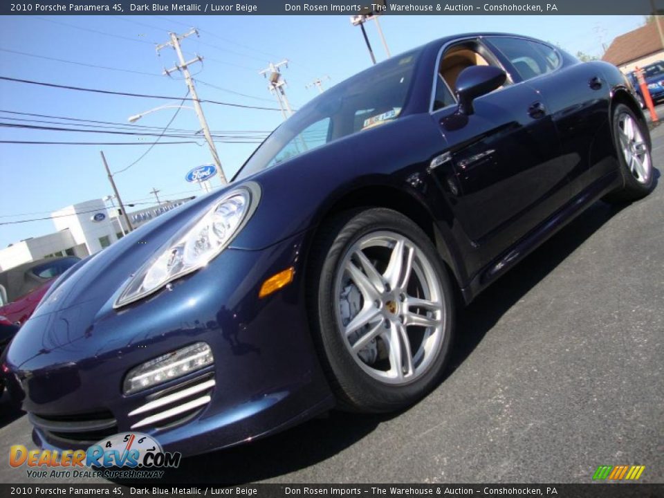 2010 Porsche Panamera 4S Dark Blue Metallic / Luxor Beige Photo #1