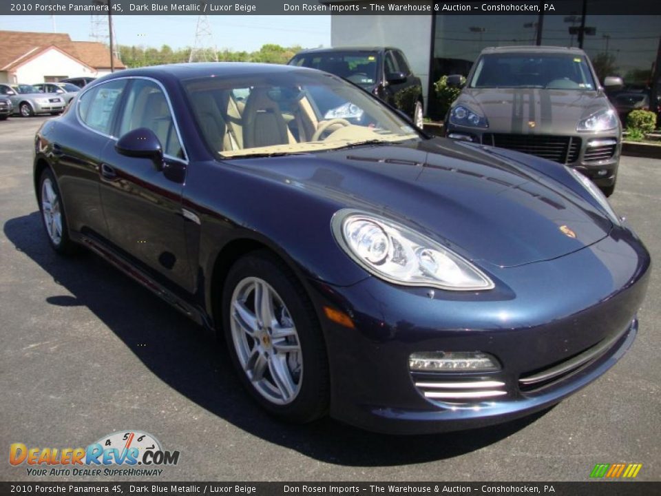 2010 Porsche Panamera 4S Dark Blue Metallic / Luxor Beige Photo #4