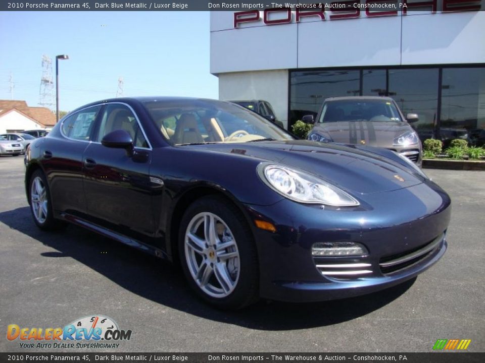2010 Porsche Panamera 4S Dark Blue Metallic / Luxor Beige Photo #5