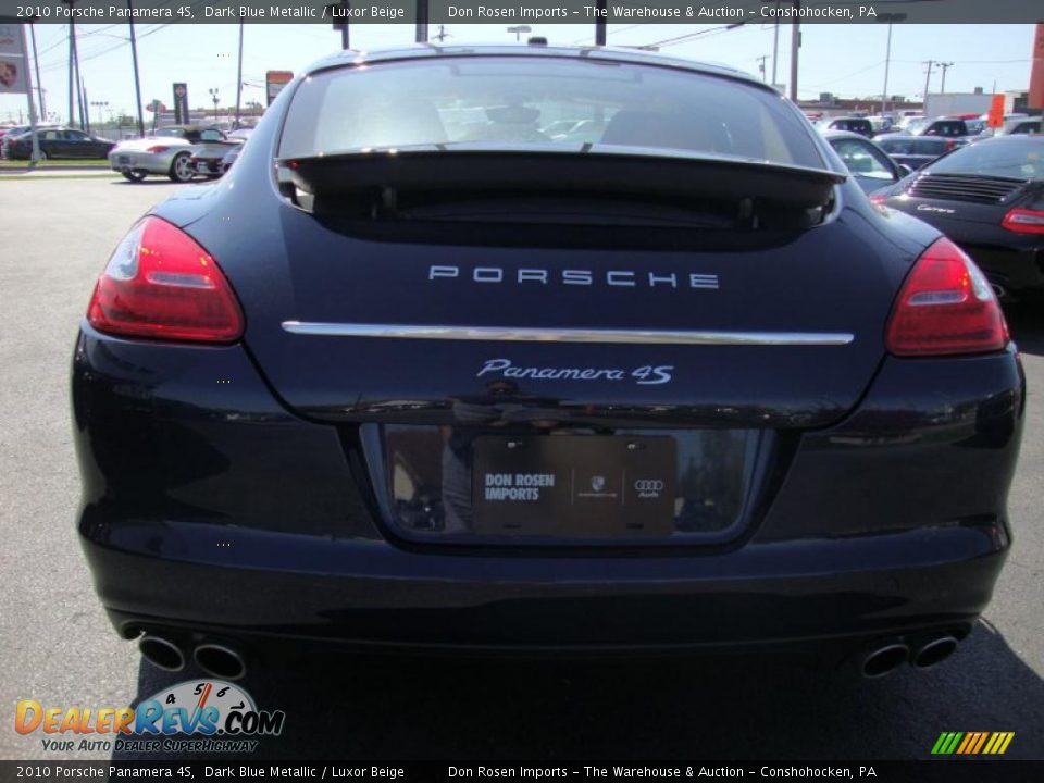 2010 Porsche Panamera 4S Dark Blue Metallic / Luxor Beige Photo #8