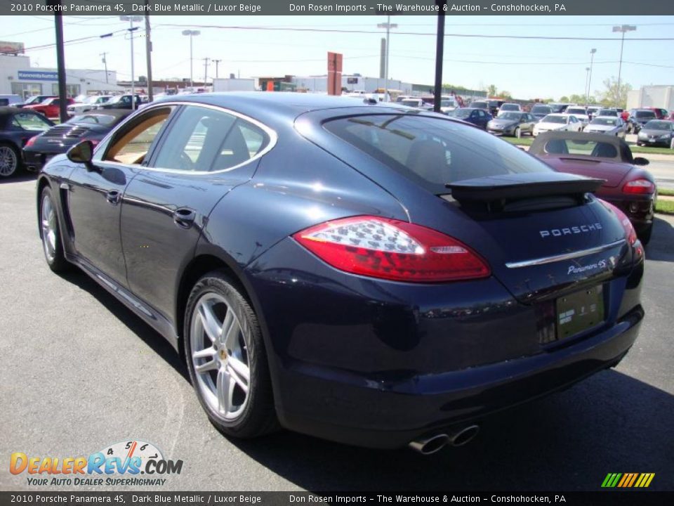 2010 Porsche Panamera 4S Dark Blue Metallic / Luxor Beige Photo #9