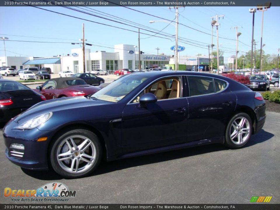2010 Porsche Panamera 4S Dark Blue Metallic / Luxor Beige Photo #10