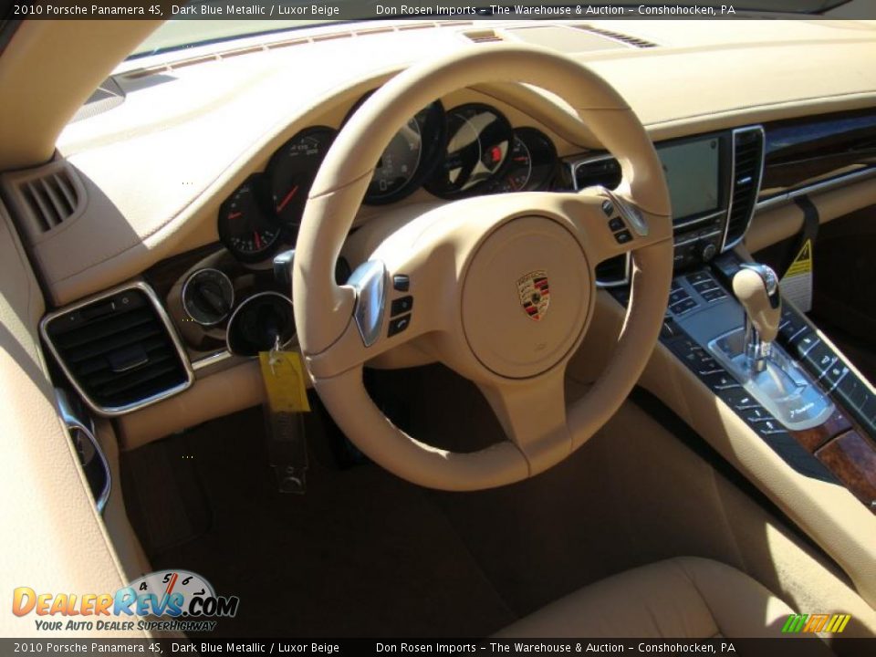 2010 Porsche Panamera 4S Dark Blue Metallic / Luxor Beige Photo #11