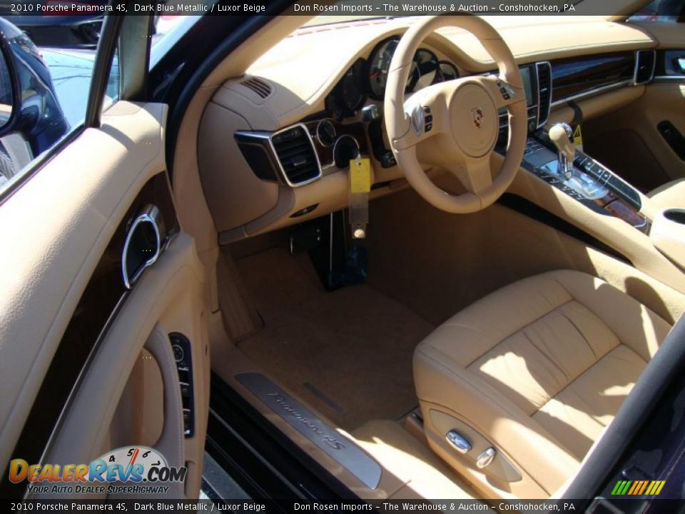 2010 Porsche Panamera 4S Dark Blue Metallic / Luxor Beige Photo #12