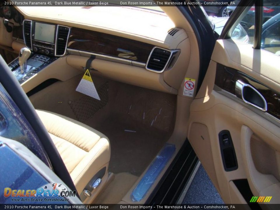 2010 Porsche Panamera 4S Dark Blue Metallic / Luxor Beige Photo #17