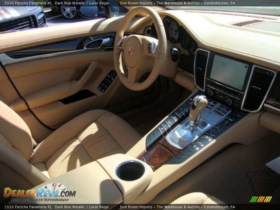 2010 Porsche Panamera 4S Dark Blue Metallic / Luxor Beige Photo #18