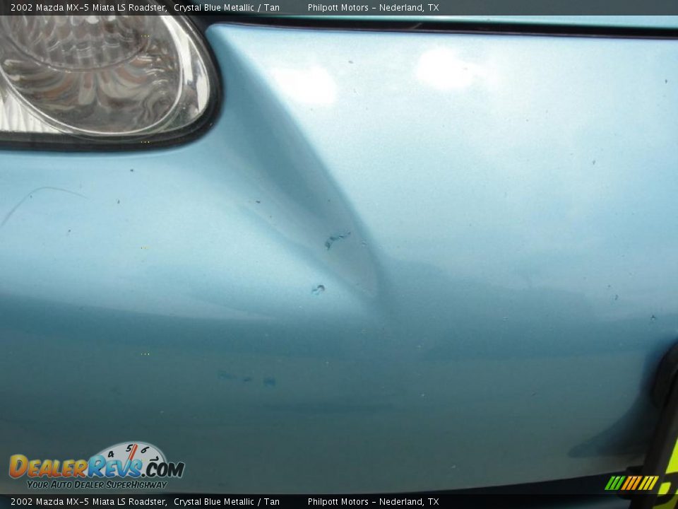 2002 Mazda MX-5 Miata LS Roadster Crystal Blue Metallic / Tan Photo #12