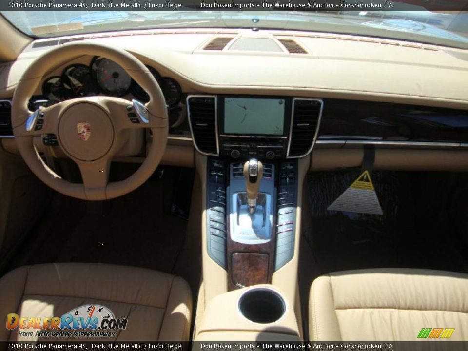 2010 Porsche Panamera 4S Dark Blue Metallic / Luxor Beige Photo #33