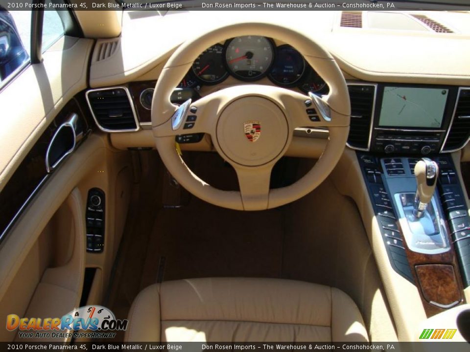 2010 Porsche Panamera 4S Dark Blue Metallic / Luxor Beige Photo #34