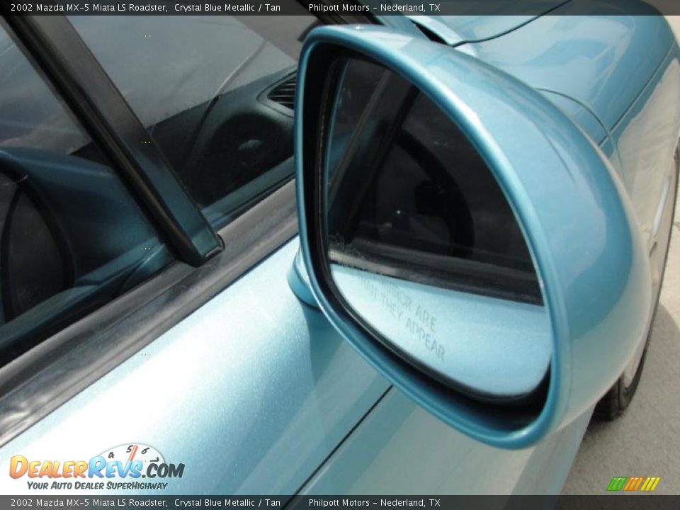 2002 Mazda MX-5 Miata LS Roadster Crystal Blue Metallic / Tan Photo #19