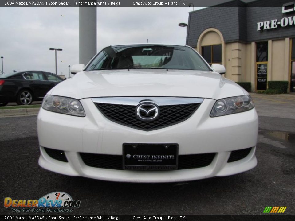 2004 Mazda MAZDA6 s Sport Sedan Performance White / Beige Photo #2