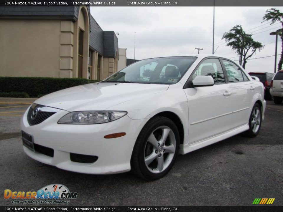 2004 Mazda MAZDA6 s Sport Sedan Performance White / Beige Photo #3