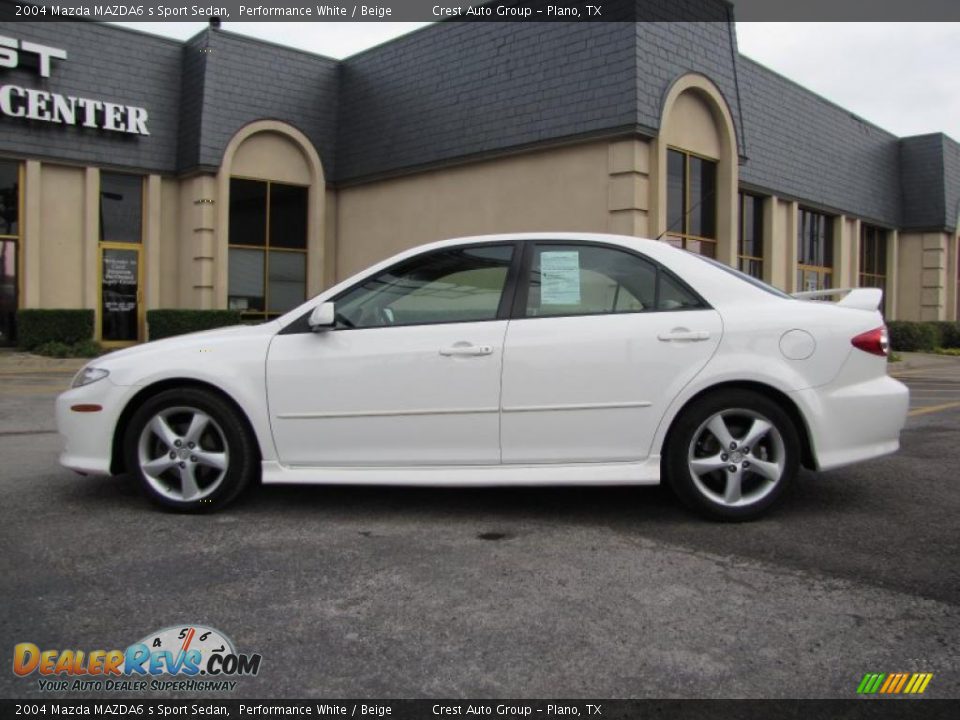 2004 Mazda MAZDA6 s Sport Sedan Performance White / Beige Photo #4