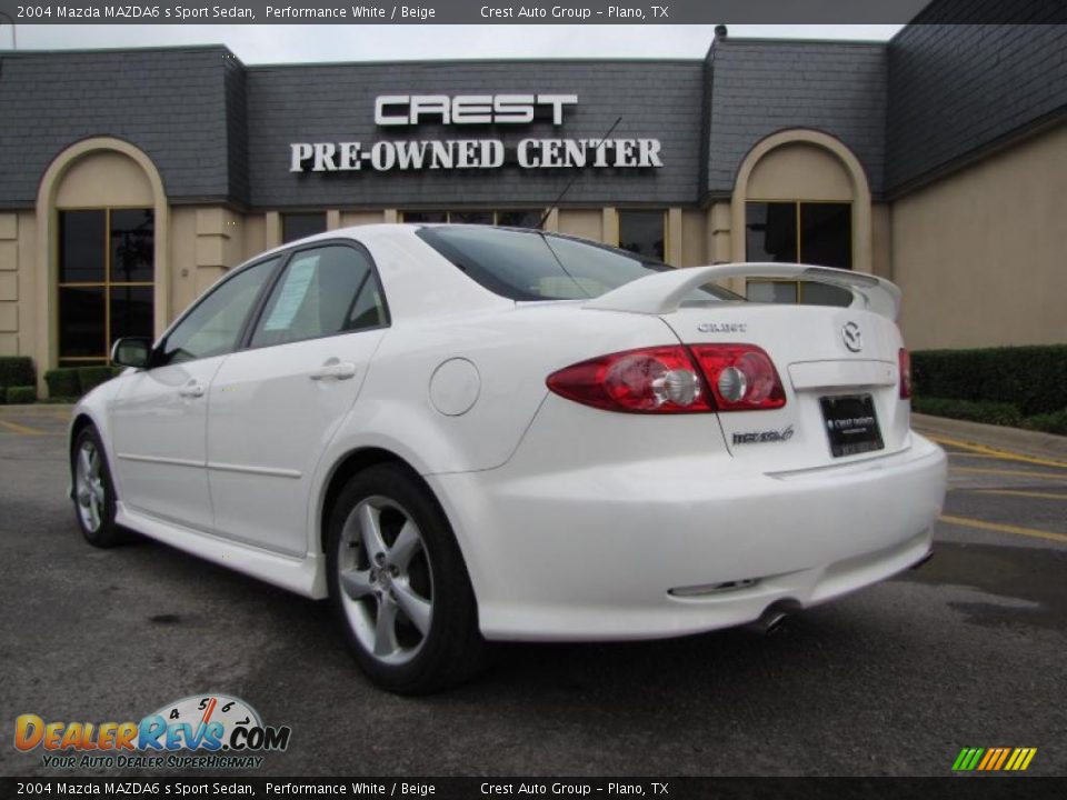 2004 Mazda MAZDA6 s Sport Sedan Performance White / Beige Photo #5