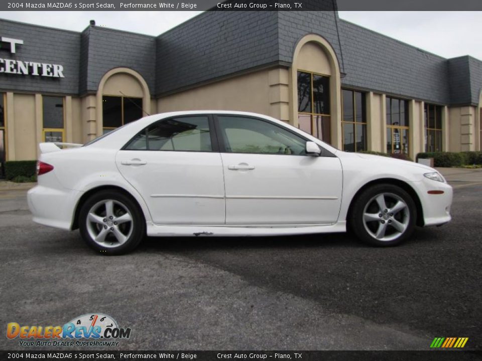 2004 Mazda MAZDA6 s Sport Sedan Performance White / Beige Photo #7