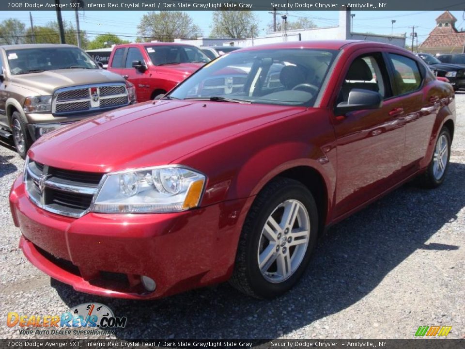 2008 Dodge Avenger SXT Inferno Red Crystal Pearl / Dark Slate Gray/Light Slate Gray Photo #1