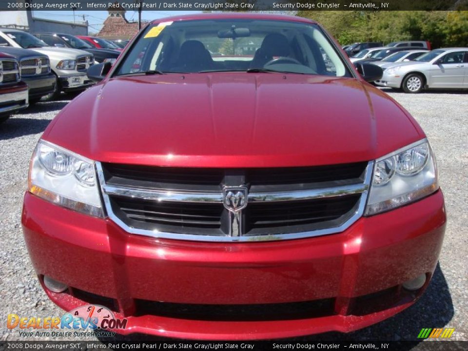 2008 Dodge Avenger SXT Inferno Red Crystal Pearl / Dark Slate Gray/Light Slate Gray Photo #2