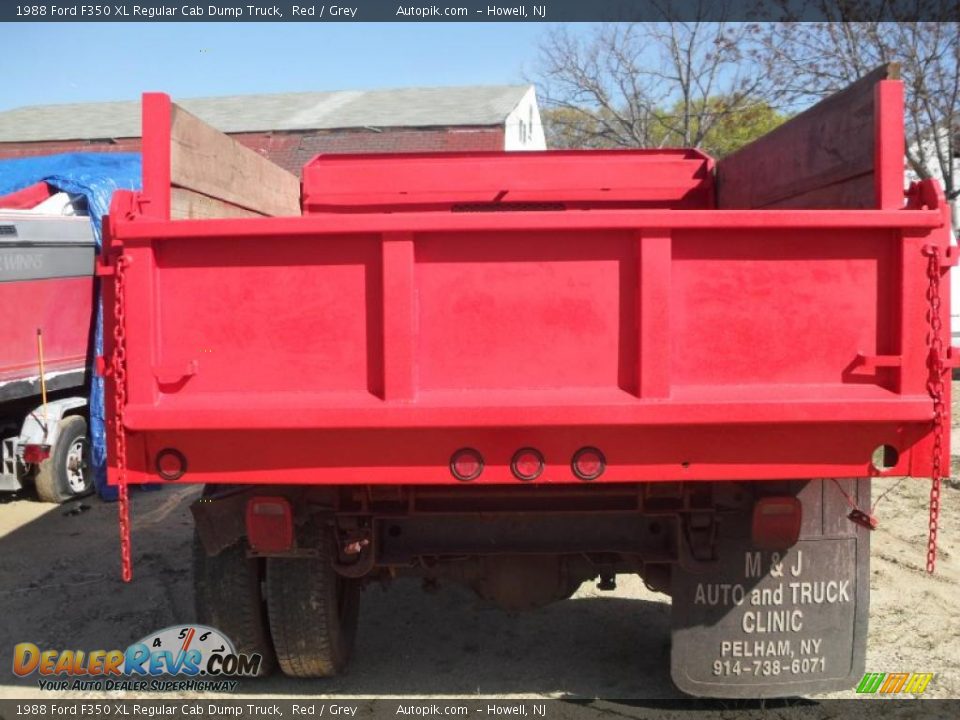 1988 Ford F350 XL Regular Cab Dump Truck Red / Grey Photo #5