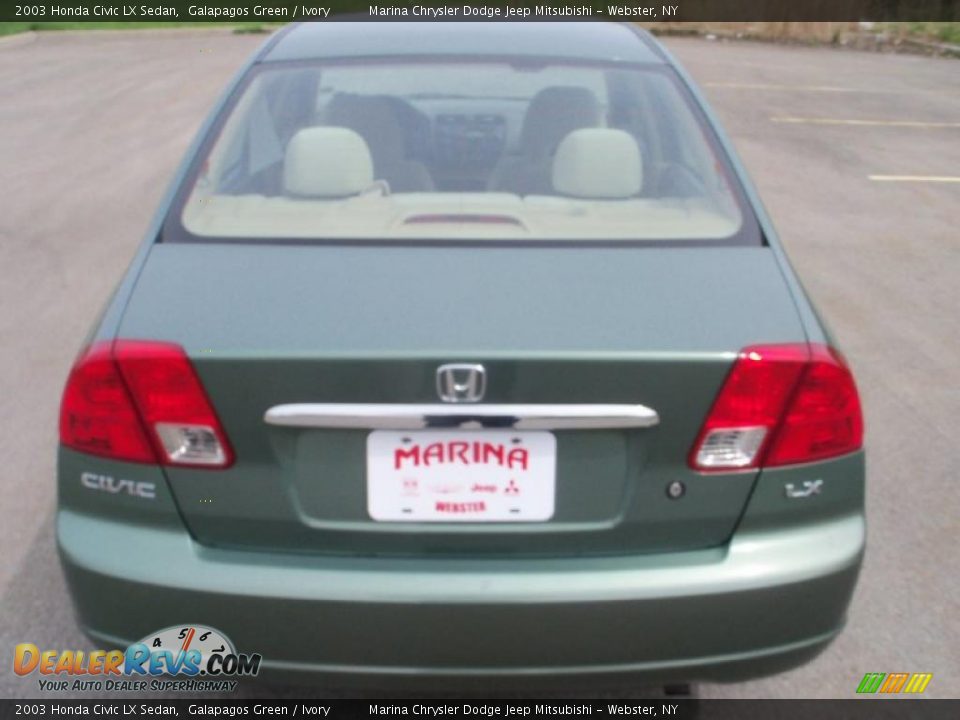 2003 Honda Civic LX Sedan Galapagos Green / Ivory Photo #4
