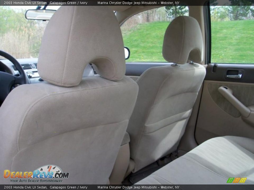 2003 Honda Civic LX Sedan Galapagos Green / Ivory Photo #12