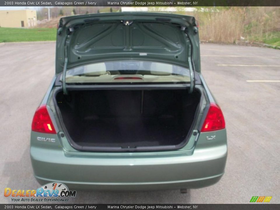2003 Honda Civic LX Sedan Galapagos Green / Ivory Photo #13