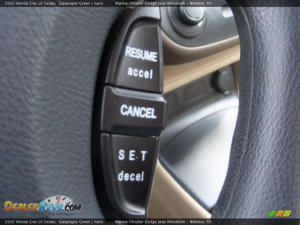 2003 Honda Civic LX Sedan Galapagos Green / Ivory Photo #26