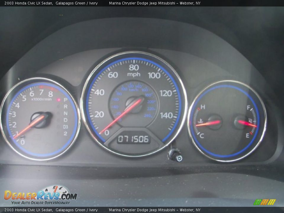 2003 Honda Civic LX Sedan Galapagos Green / Ivory Photo #27