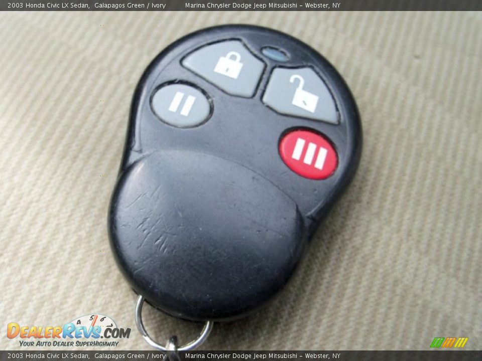 2003 Honda Civic LX Sedan Galapagos Green / Ivory Photo #30