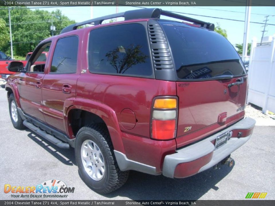 2004 Chevrolet Tahoe Z71 4x4 Sport Red Metallic / Tan/Neutral Photo #4