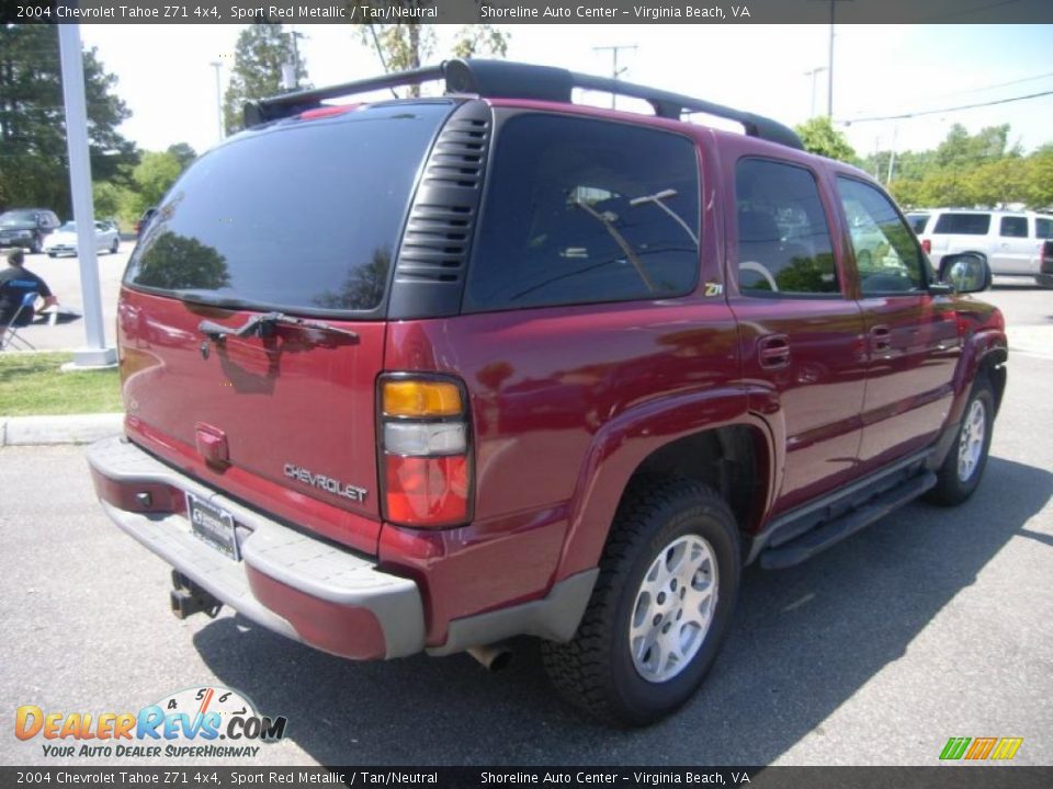 2004 Chevrolet Tahoe Z71 4x4 Sport Red Metallic / Tan/Neutral Photo #7