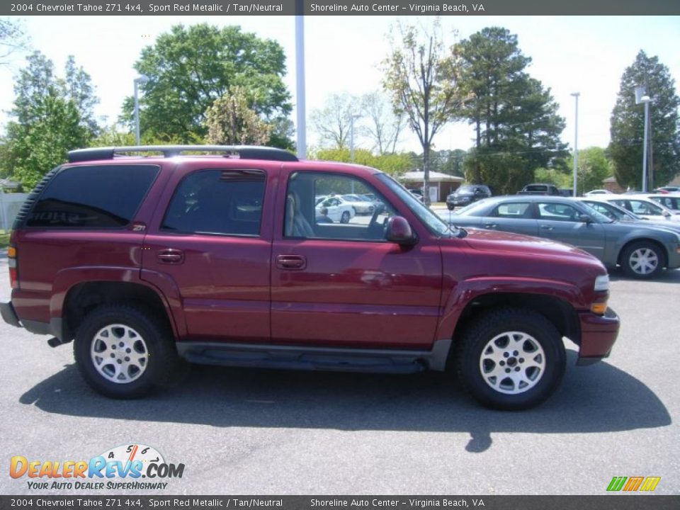 2004 Chevrolet Tahoe Z71 4x4 Sport Red Metallic / Tan/Neutral Photo #8