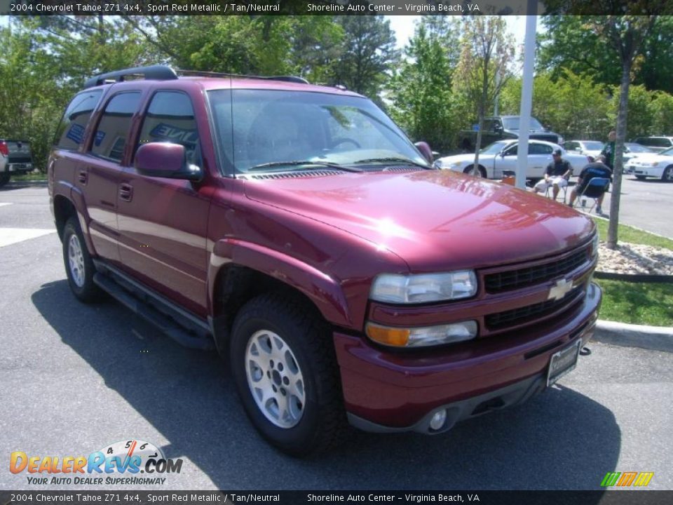 2004 Chevrolet Tahoe Z71 4x4 Sport Red Metallic / Tan/Neutral Photo #9