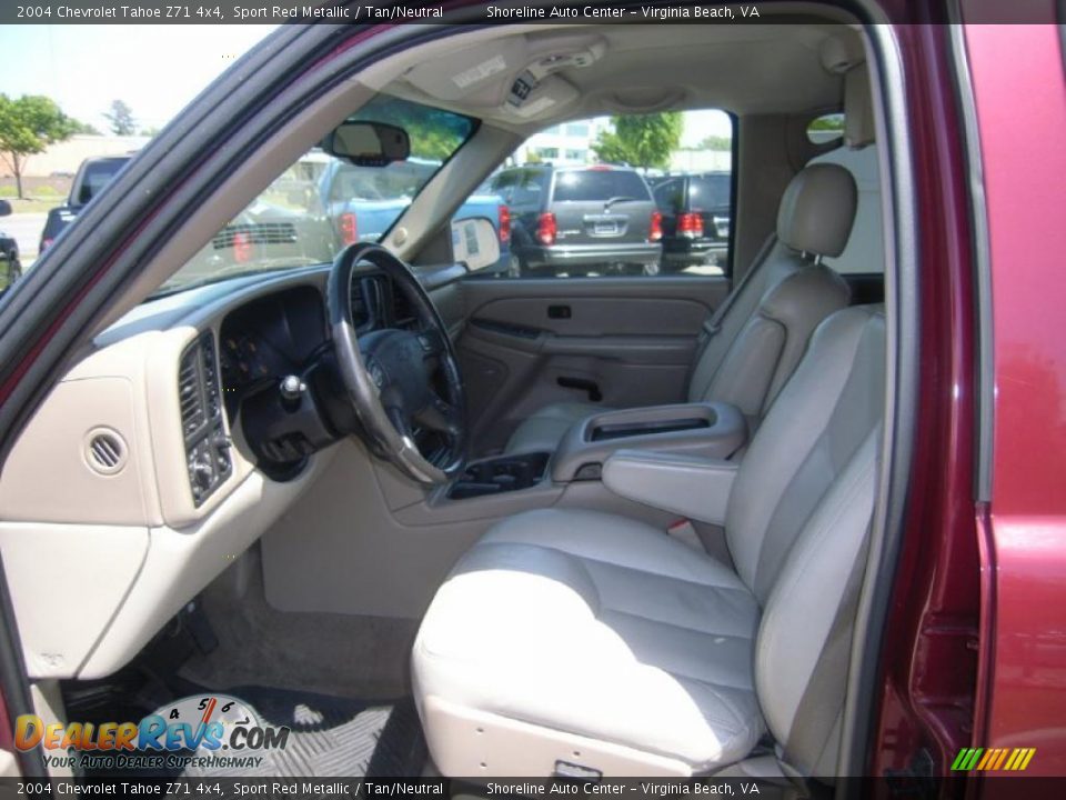 2004 Chevrolet Tahoe Z71 4x4 Sport Red Metallic / Tan/Neutral Photo #15