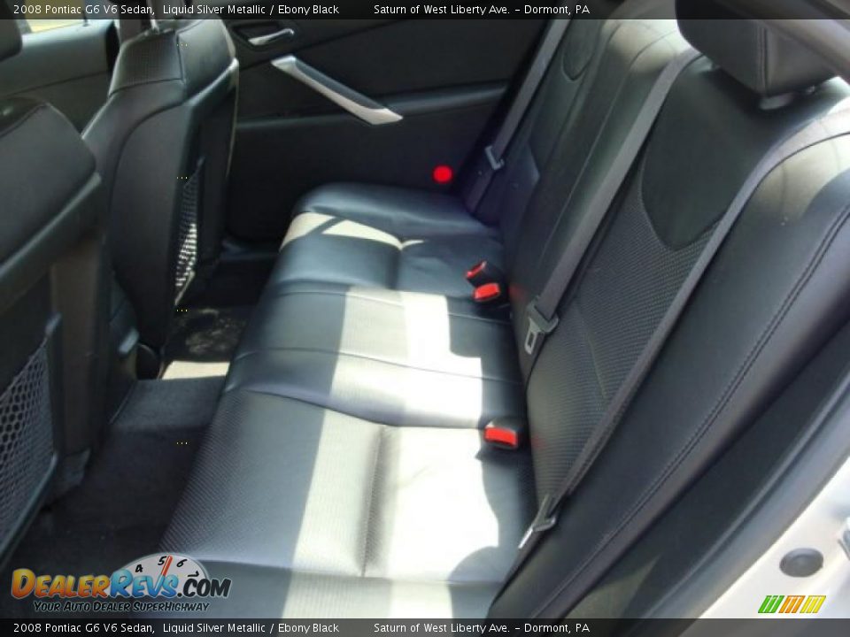 2008 Pontiac G6 V6 Sedan Liquid Silver Metallic / Ebony Black Photo #9
