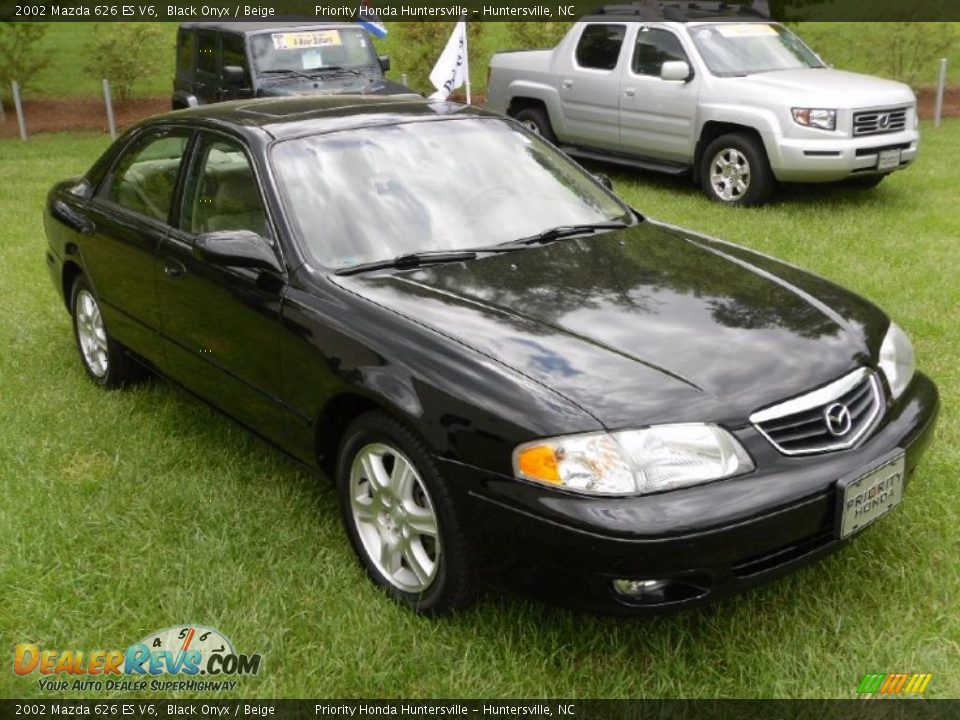 2002 Mazda 626 ES V6 Black Onyx / Beige Photo #5