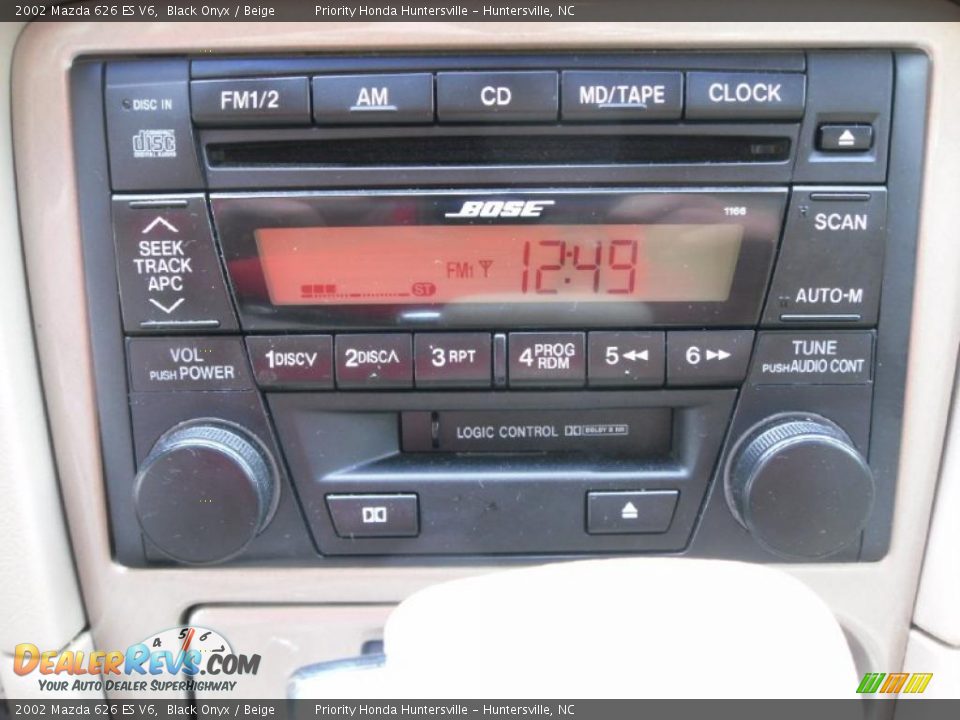 2002 Mazda 626 ES V6 Black Onyx / Beige Photo #12