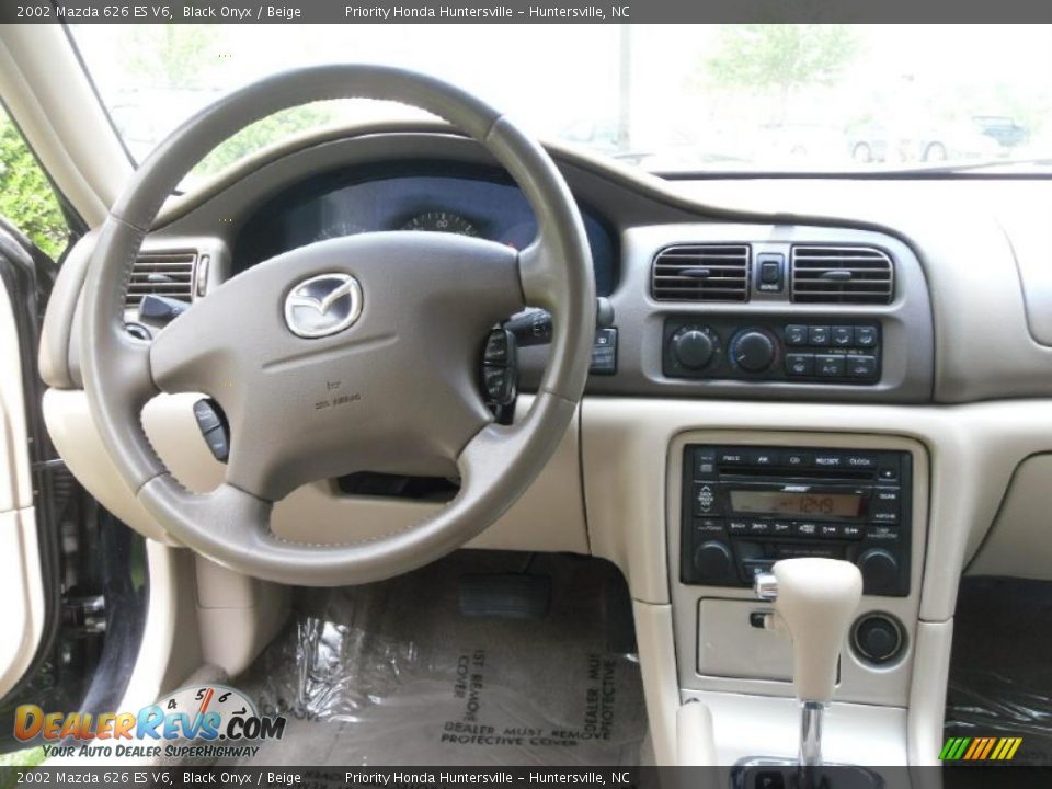 2002 Mazda 626 ES V6 Black Onyx / Beige Photo #15
