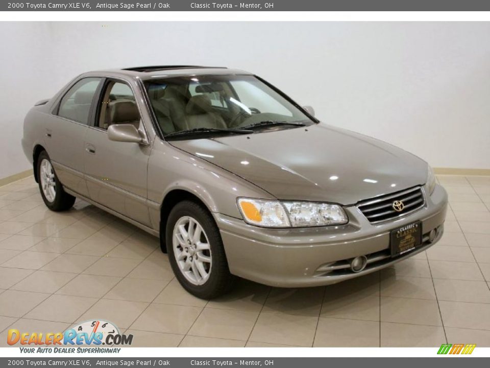 2000 Toyota Camry XLE V6 Antique Sage Pearl / Oak Photo #1