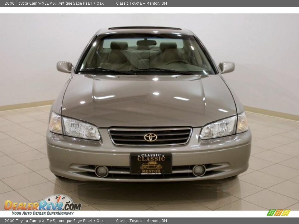 2000 Toyota Camry XLE V6 Antique Sage Pearl / Oak Photo #2