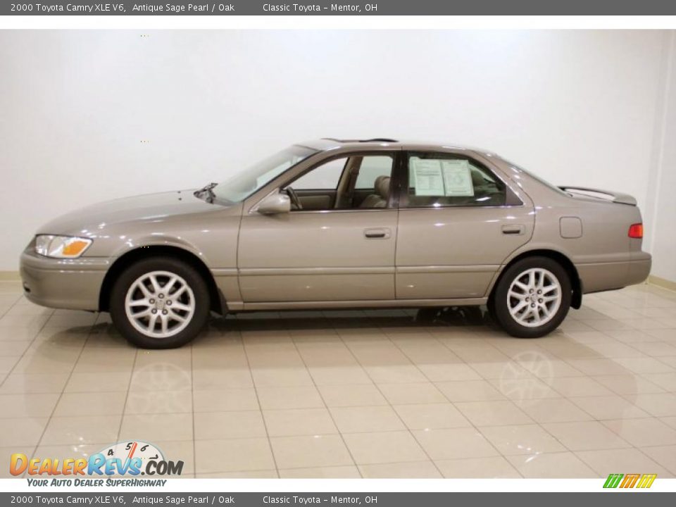 2000 Toyota Camry XLE V6 Antique Sage Pearl / Oak Photo #4